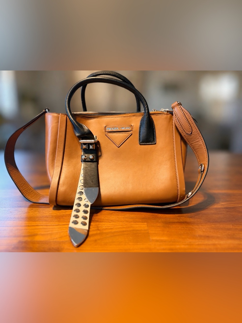 PRADA Grace Lux Concept leather bag with strap